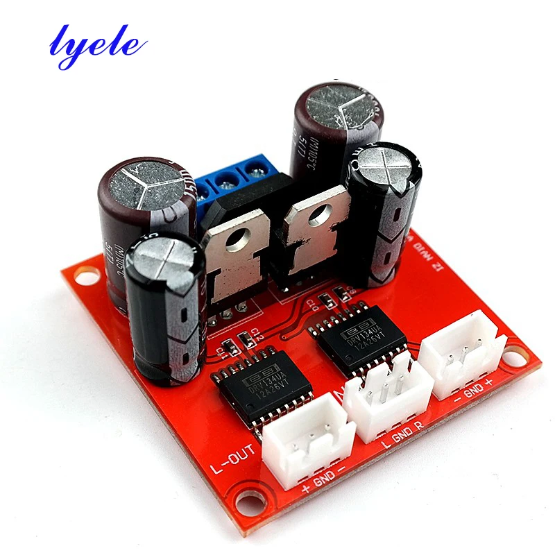 

DRV134 unbalanced to balanced board differential input balanced input dual-channel power amplifier board to change BTL output