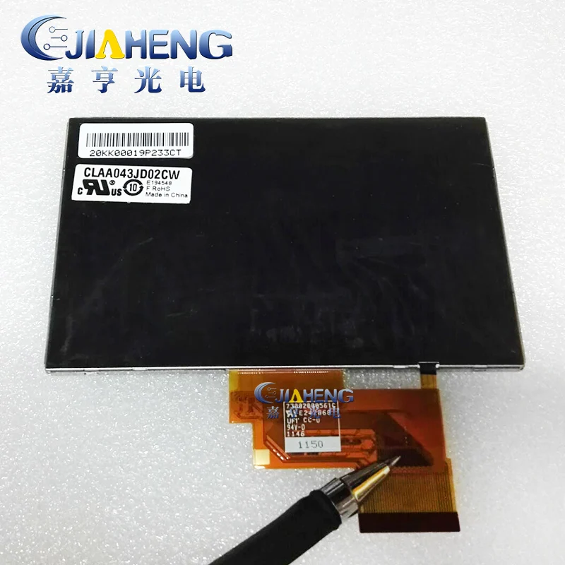 Оригинальные КПП CLAA043JD02CW 480x272 4 3 дюйма 40 булавки tft ЖК-экран дисплей Панель |