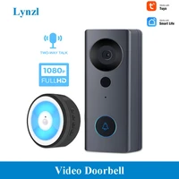 lynzl tuya video doorbell camera wifi 1080p hd wireless outdoor waterproof home smart ring doorbell intercom with night light