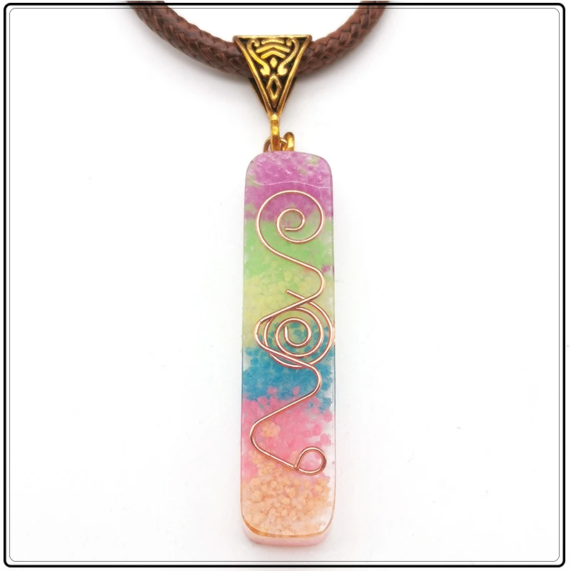 

Bohemia Original Colourful Resin&Stone Square Necklace Trendy Jewelry New Fashion Vintage Punk Chains Gift Gothic Accessories
