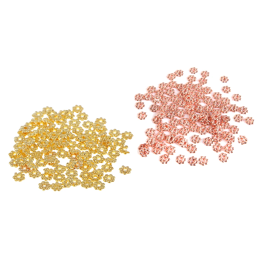 

Lots 200Pcs Vintage Snowflake Spacer Beads Bracelets Loose Beads 4mm Crafts