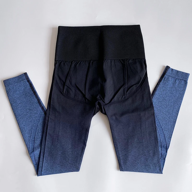 Новинка Омбре бесшовные леггинсы для спортзала Женская тренировка Бег Йога