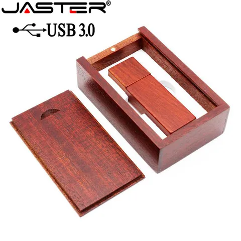 Флэш-накопитель JASTER, USB 3,0, деревянный корпус, 4/8/16/32/64 ГБ