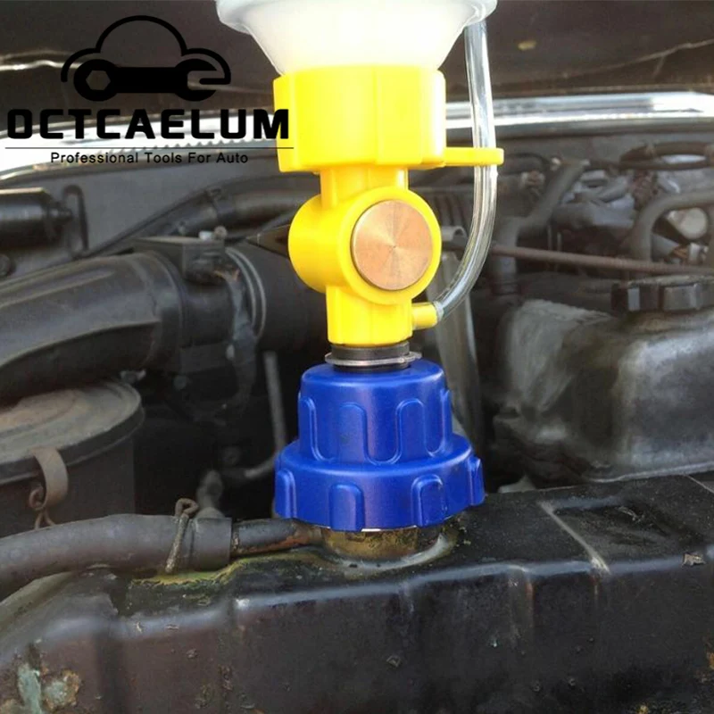 Воронка для заправки охлаждающей жидкости автомобильного двигателя система