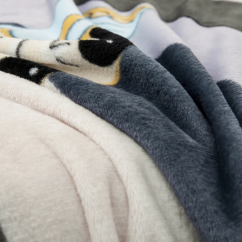 

Milk Stripe 200x230cm Farley Wool Polar Microfiber Bedspread Blanket Cover Flannel Blanket for Sofa/Bed/Car Portable Plaids