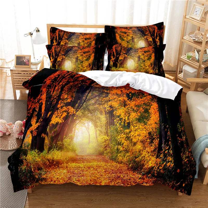

Colourful Woods Bedding Set Duvet Cover Set 3d Bedding Digital Printing Bed Linen Queen Size Bedding Set Fashion Design