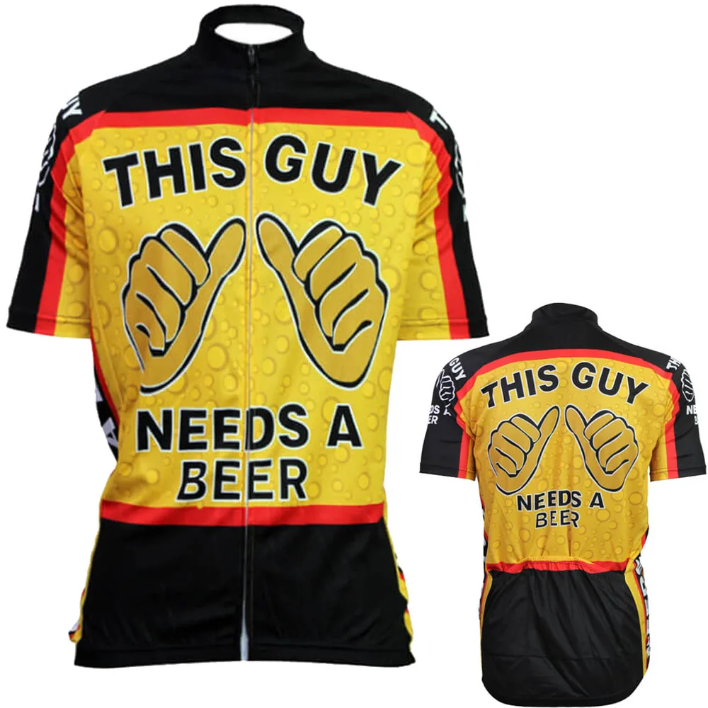 Веломайка для этого парня нужна велосипедная одежда пива Джерси горного