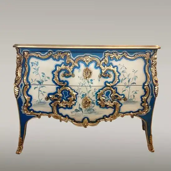 

European style porch cabinet decoration cabinet solid wood gold foil display case bedroom living room sideboard