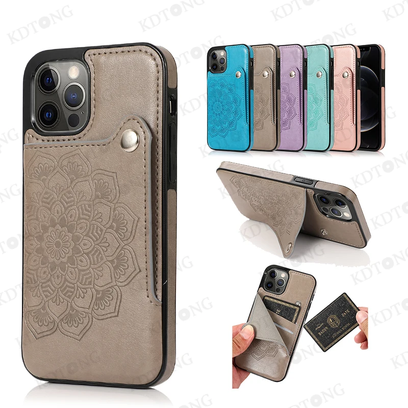 

Fashion Solid Color Datura Flip Leather Phone Case For iPhone 12 11 XS Pro Max Mini X XR 8 7 6 6S 5 5S SE 2020 Shockproof Cases