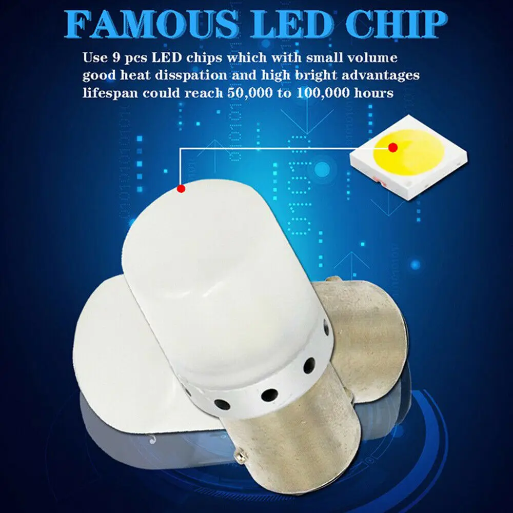 

20X Newest 1157 White 2057 2357 7528 BAY15D LED Bulbs with Projector replacement for Turn Signal Lights and Brake Lights