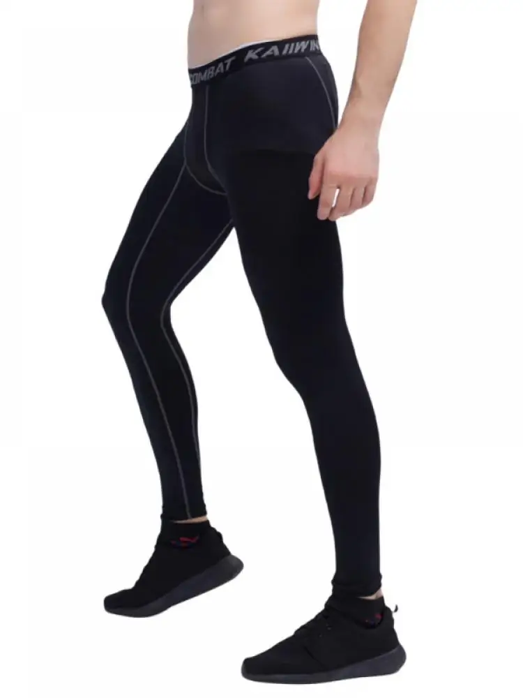 

Men'S Autumn And Winter New Sports Tight Training Pants Wicking And Quick-Drying Running Fitness Pants Black