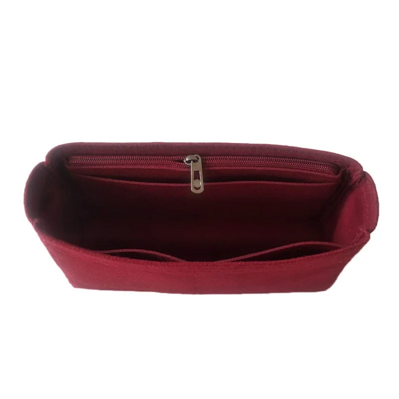 Bolsa de mano con solapa de fieltro, organizador de maquillaje, bolso de viaje, interior, port&aacute;til, para cosm&eacute;ticos, CF 2,55-5