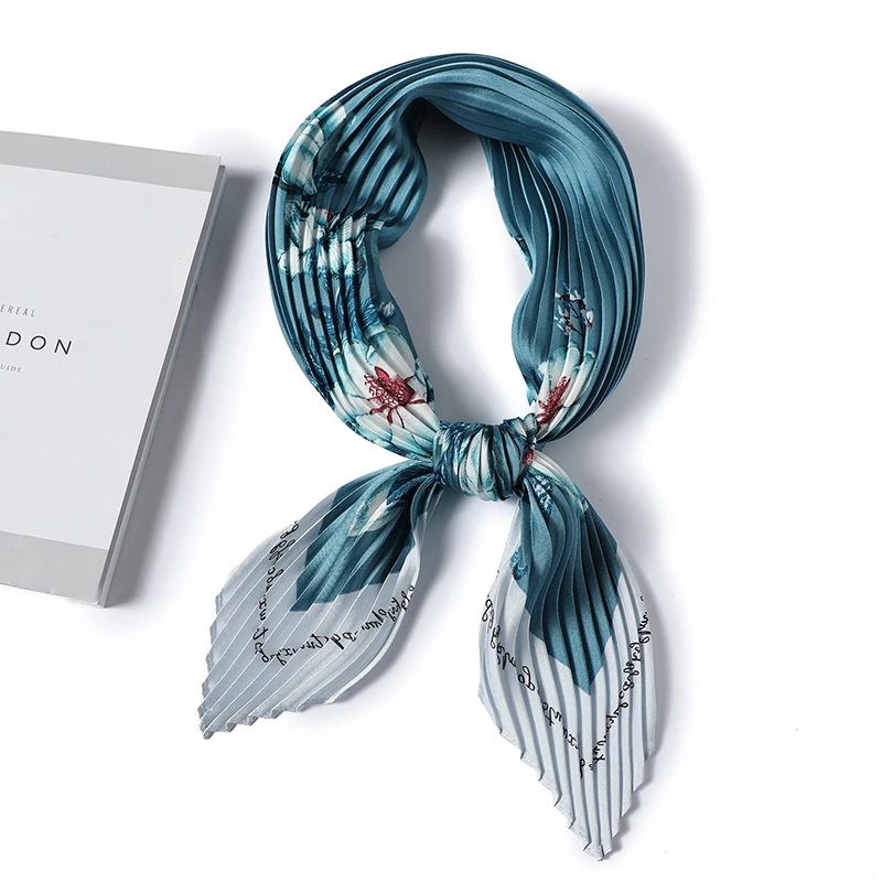 Small Scarf Hair Silk Square Lady Neck Shawl Head Wraps for Women Luxury Brand Designer Bandana Headkerchief Print Hijab |