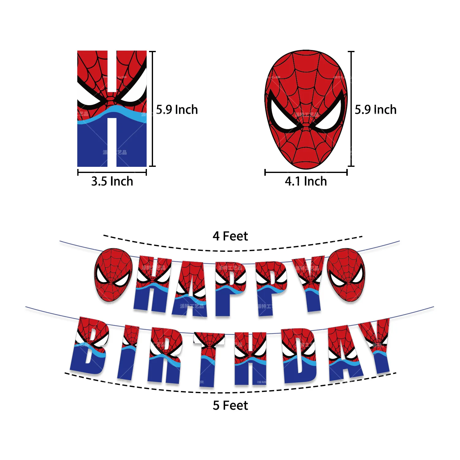 Супер герой шары с изображениями Человека паука вкладыш для торта тема комплект