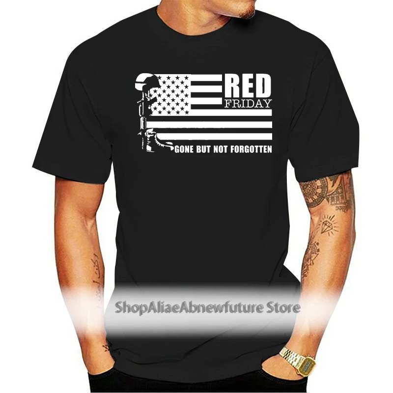 2021 модная мужская футболка красная рубашка пятница военные футболки|Мужские