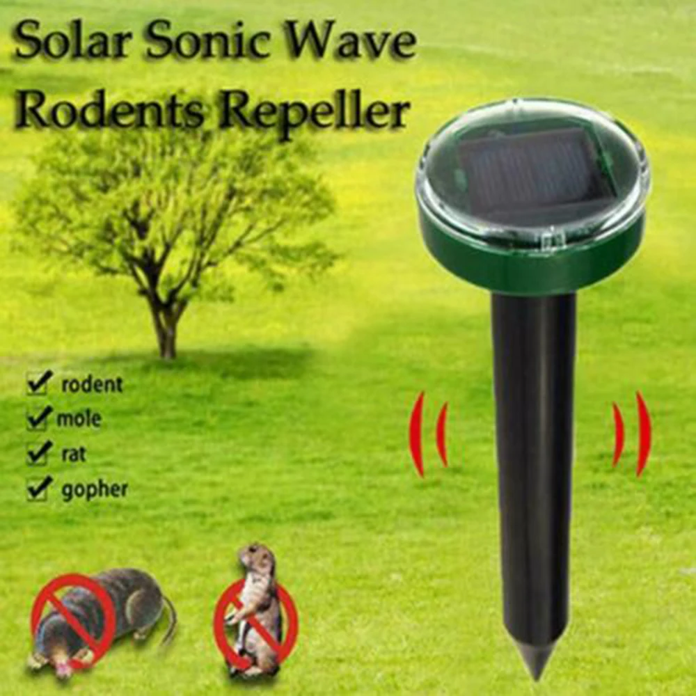 

Outdoor Solar Mouse Repellers Rodents Animal Rechargeable Waterproof Garden
