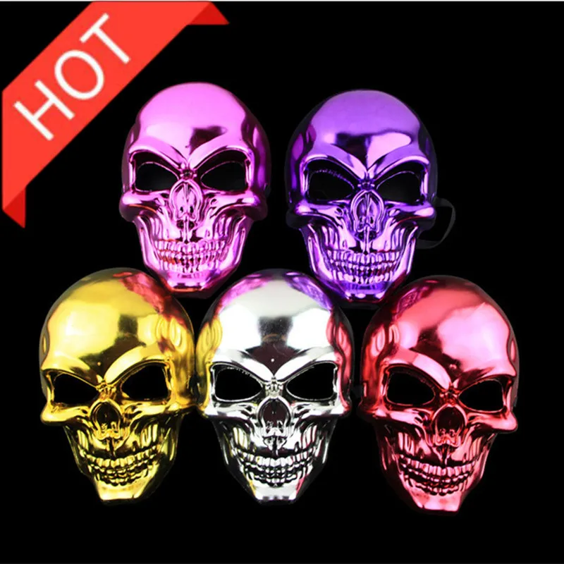 Пластиковая маска ужасов для вечеринки маски с пламенным черепом Страшные