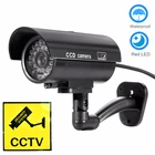 Батарея Мощность манекен Камера безопасности Водонепроницаемый поддельные Камера Крытый пуля светодиодный светильник монитор CCTV Камеры Скрытого видеонаблюдения Камера