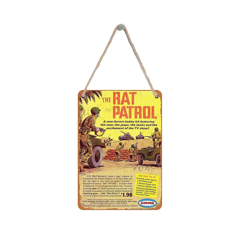 

Isaric деревянный подвесной знак 8X12 дюймов 1967 крыса патруль боевые фигурки Смешные деревянные знаки