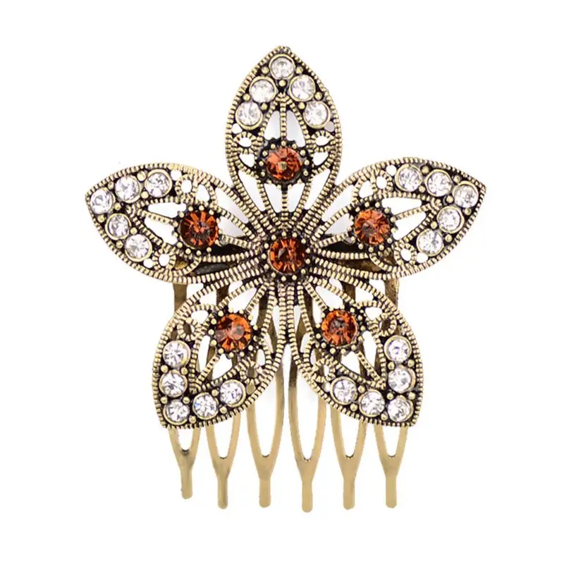 

Женские гребни в этническом стиле с полыми звездами и цветами