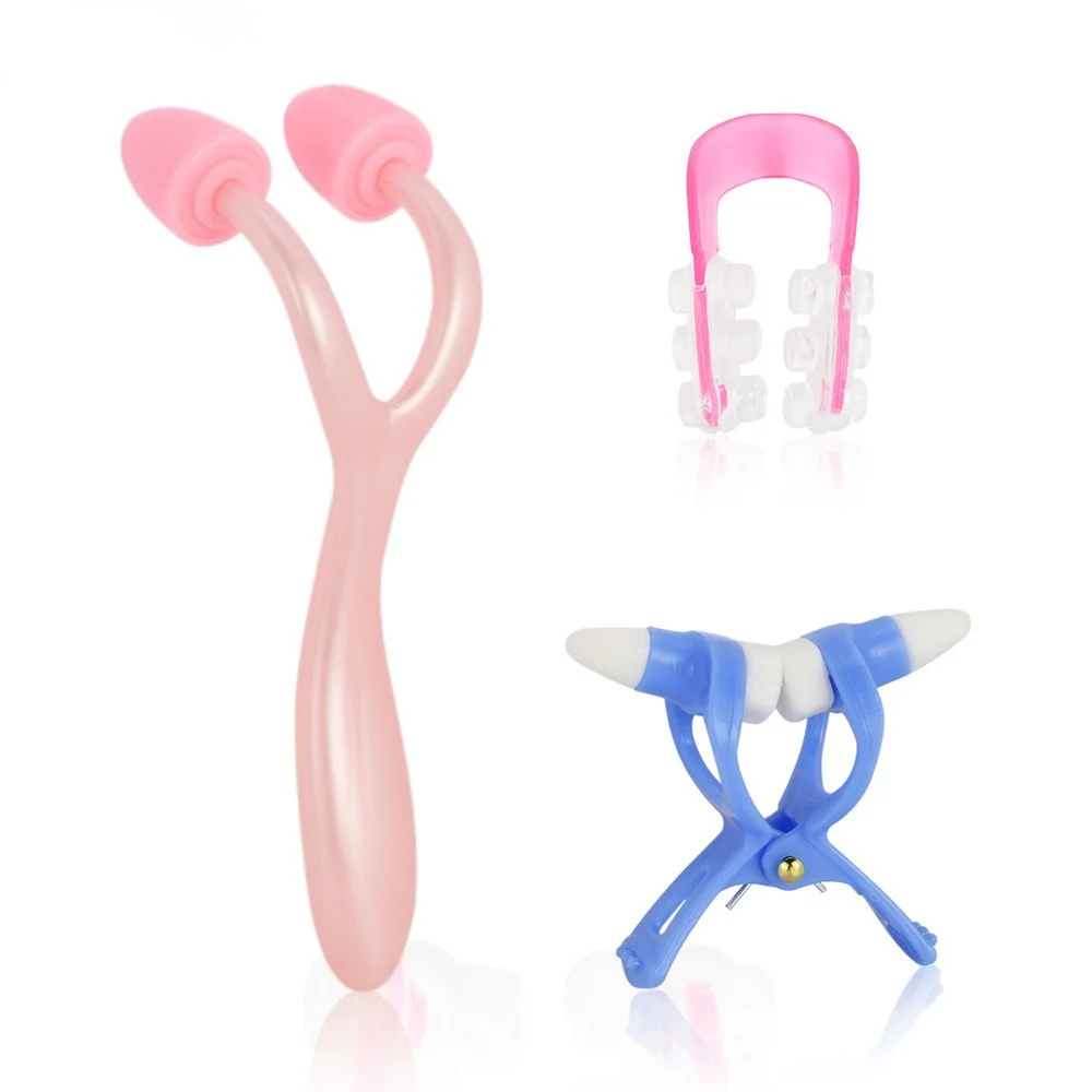 

3pcs Magic Nose Shaping Shaper Lifting Bridge Straightening Beauty Clip+ Nose Up Clip +Nose Massage Tools Correction Set New