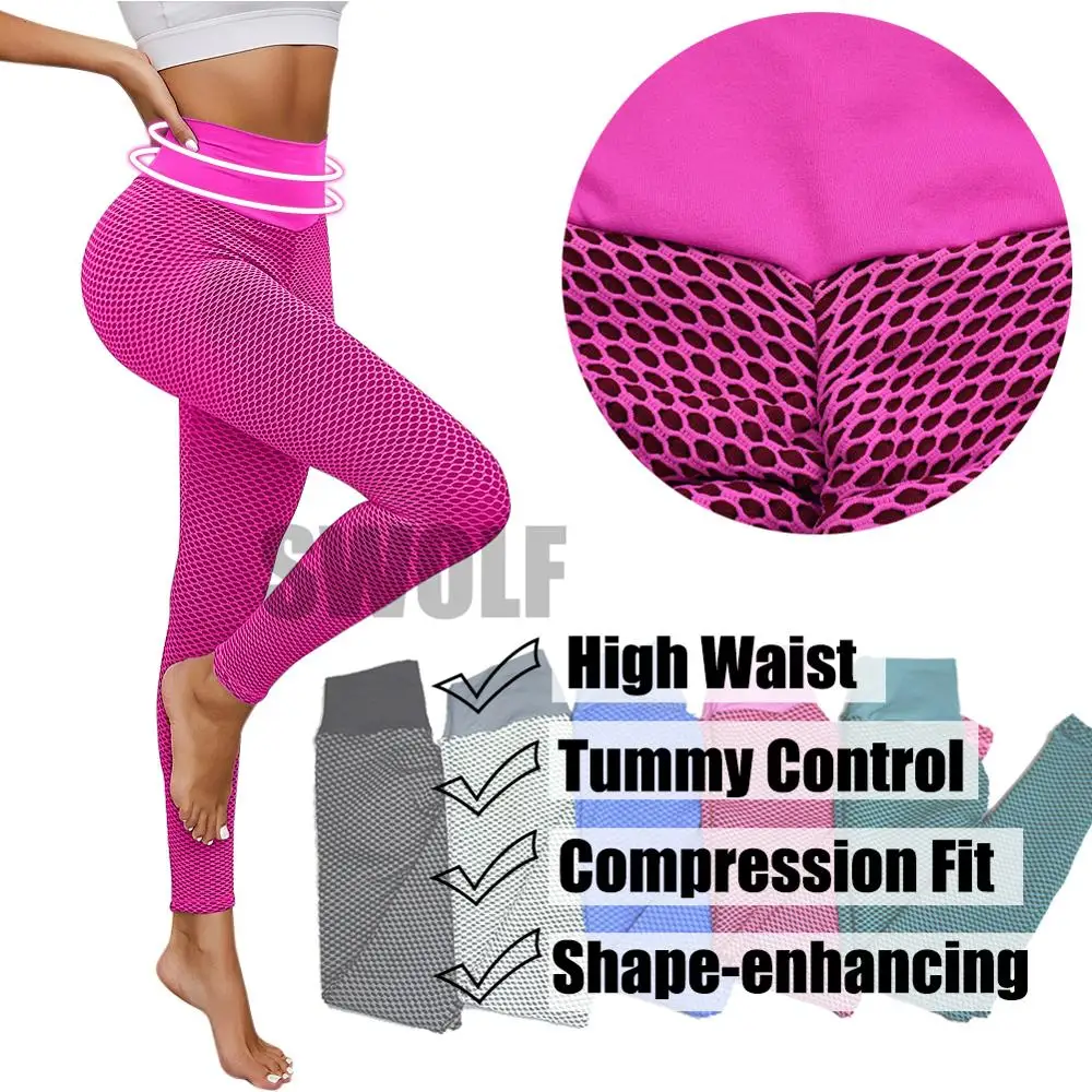 SWOLF текстурированные штаны для йоги Ruched Butt Lifting антицеллюлитные Леггинсы женщин с