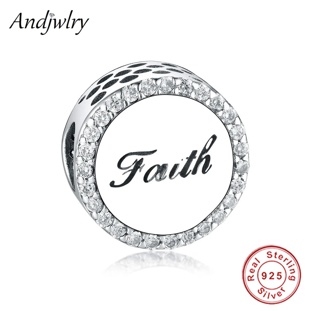 

Подходит к оригиналу Pandora, браслет с брелоком, подлинное 925 пробы Серебряная цепочка с крестиком письмо вера CZ Кристалл бусины для изготовле...