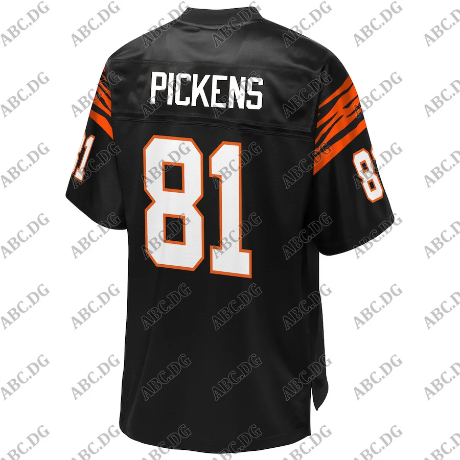 

Men Women Kid Youth Cincinnati Carl Pickens Pro Line Black Replica Retired Player Jersey