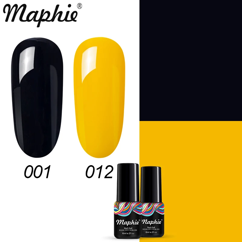 Maphie красный цвет серия Гель-лак для ногтей УФ/светодиодный лак для ногтей лак для замачивания от салона лак для ногтей эмаль Полупостоянный УФ-гель - Цвет: 1