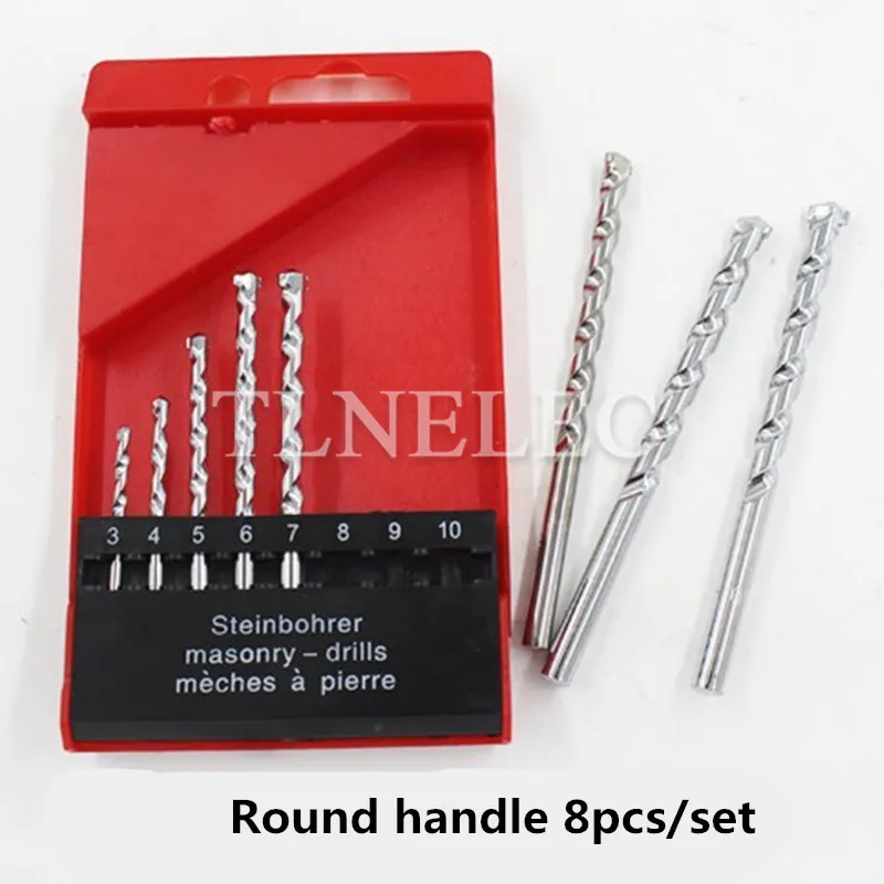 

Никелированное ударное сверло с прямым хвостовиком, сверло из цементной вольфрамовой стали, сверло для бетона, перфоратора, Круглый хвостовик