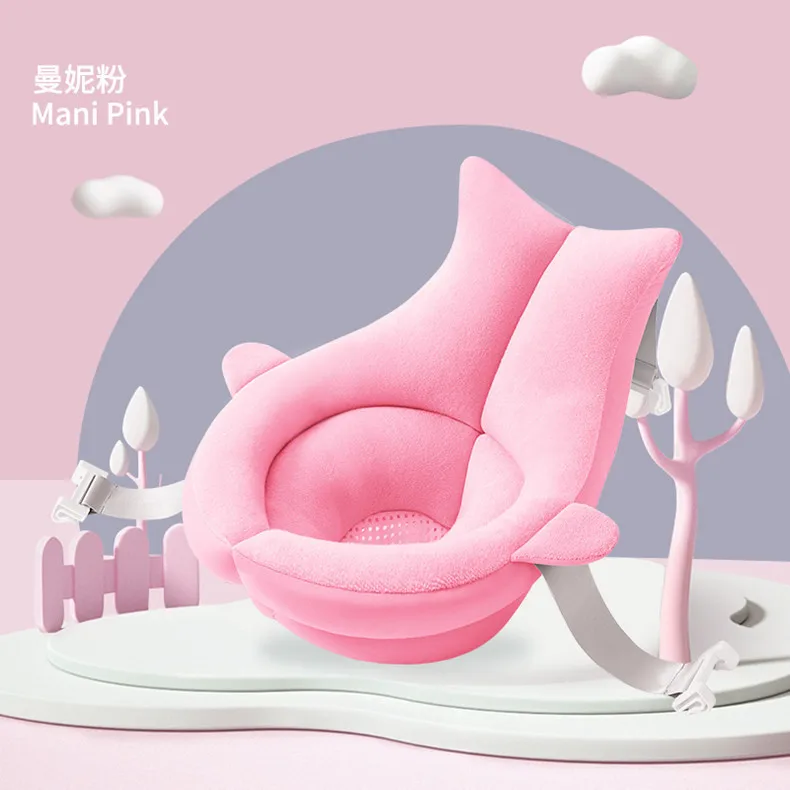 Alfombrilla de ba&ntilde;o de seguridad para beb&eacute;, coj&iacute;n antideslizante para ducha, asiento de ba&ntilde;era, ba&ntilde;ador flotante infantil, soporte de seguridad suave-2