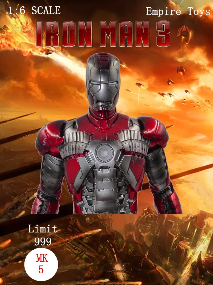 

Marvel The Avengers Action Figure 1/6 Gift MK5 Iron Man Model Toys 31cm