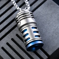 mackie navi jointly edc outdoor sport kerosene lighter necklace pendant titanium alloy mens personality gift