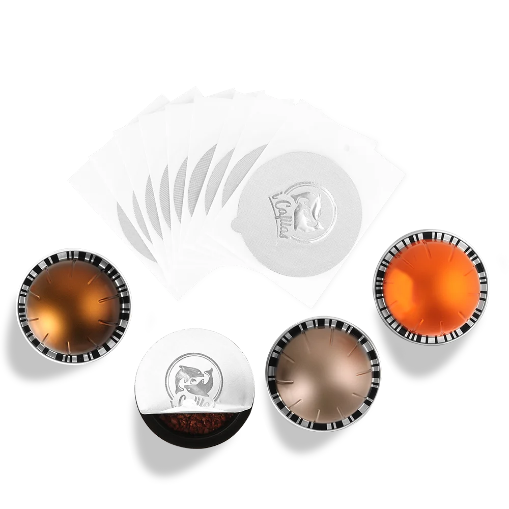 Одноразовая кофейная капсула Nespresso Vertuo алюминиевая фольга крем пена кафе фильтр