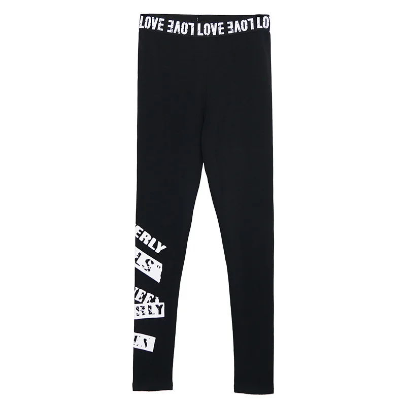 

2XL Harajuku Letter Print Slim Pants Women Elastic Waist Ankle Length Pants Causal Female Legging Trousers Big Size LT322S30