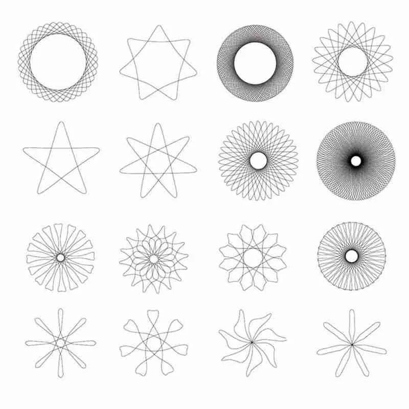

Variety Flower Ruler Set Spirograph Drawing Toys Set Interlocking Gears Wheels Painting Drawing Creative Educational Toy