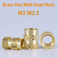 m2 m2 5 brass hot melt inset nuts heating molding copper thread inserts nut sl type double twill knurled injection brass