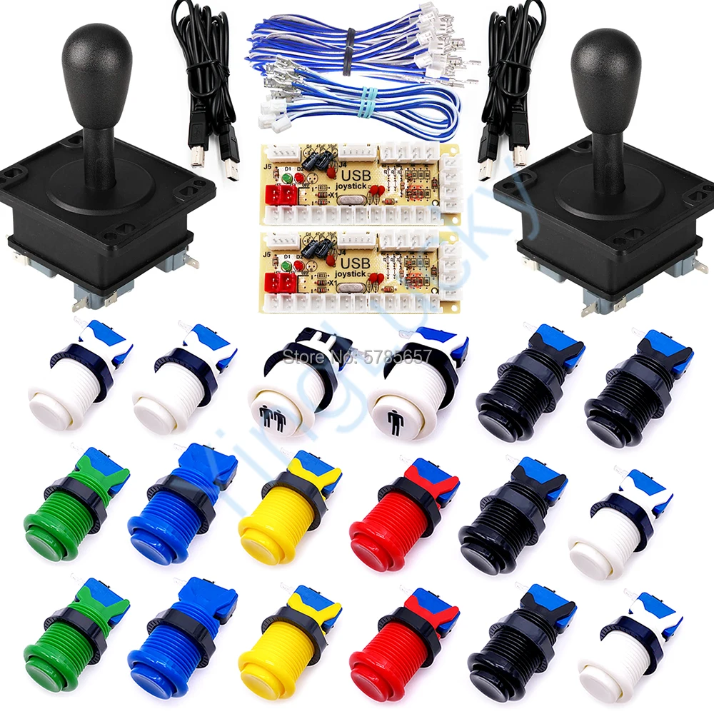 Аркадный Шкаф DIY Kit Zero Delay USB кодировщик 8 способ Американский джойстик Happ Стиль