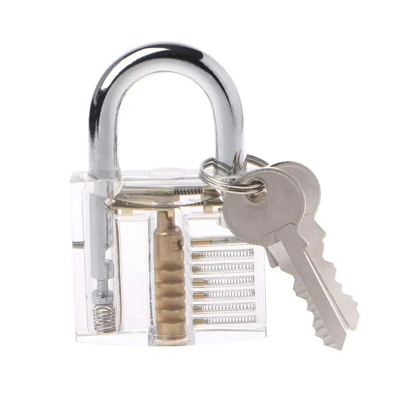 

80mm/3.15" Transparent Cutaway Locks Inside View Practice Padlock Visible View Lock Training Skill Locks Keyed Padlock Tool
