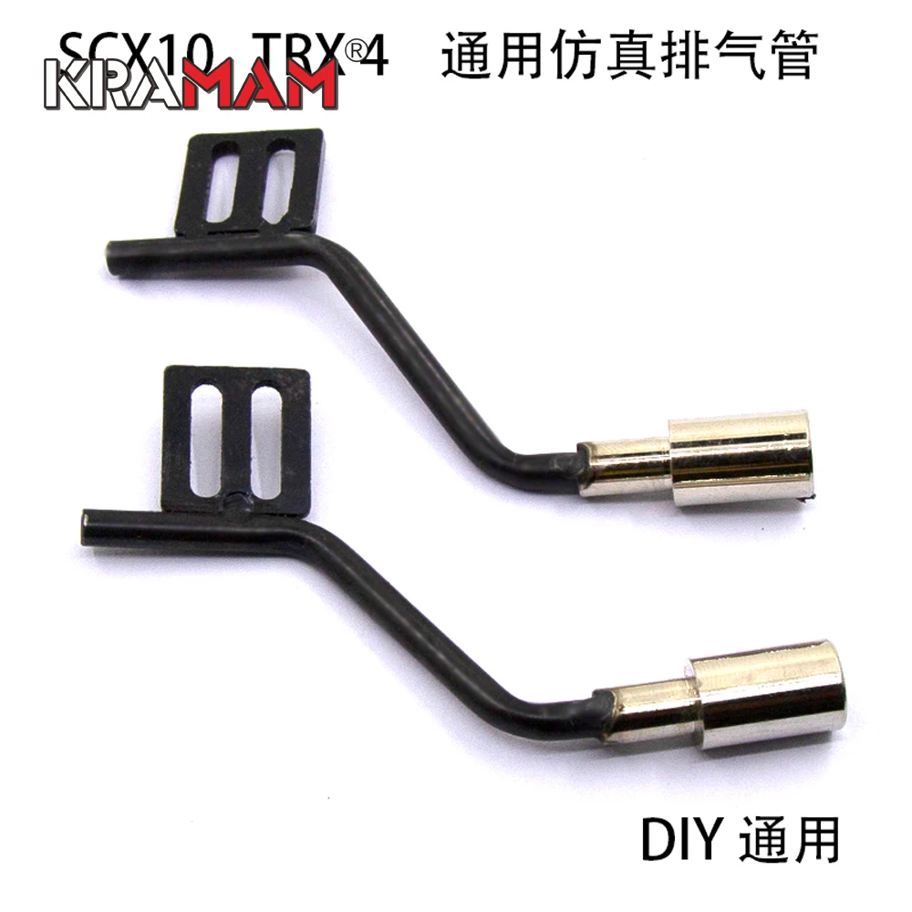 

2pcs Simulation Model Car Tailpipe Exhaust Pipe For Trx4 TRX-4 Axial SCX10 90046 RC Car Parts Gas Exhaust Pipes Kits