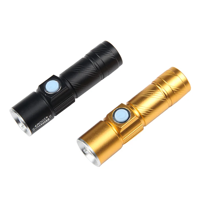 

The new USB rechargeable LED bicycle light super bright waterproof bicycle front flashlight 3 mode flashlight + bicycle bracket