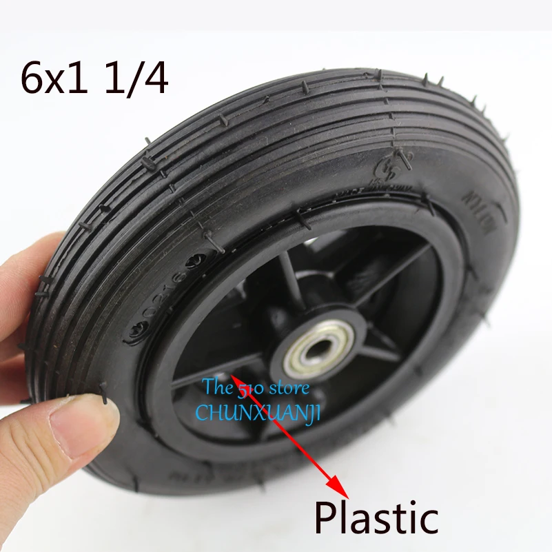 

New 6 Inch Pneumatic Tire 6x1 1/4 tyre Motorcycle 150MM Scooter Inflation Wheel With Hub With Inner Tube Electric Scooter tire