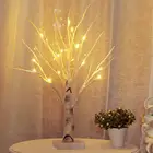 Лампа в виде белой березы, 45 см, 18 светодиодов