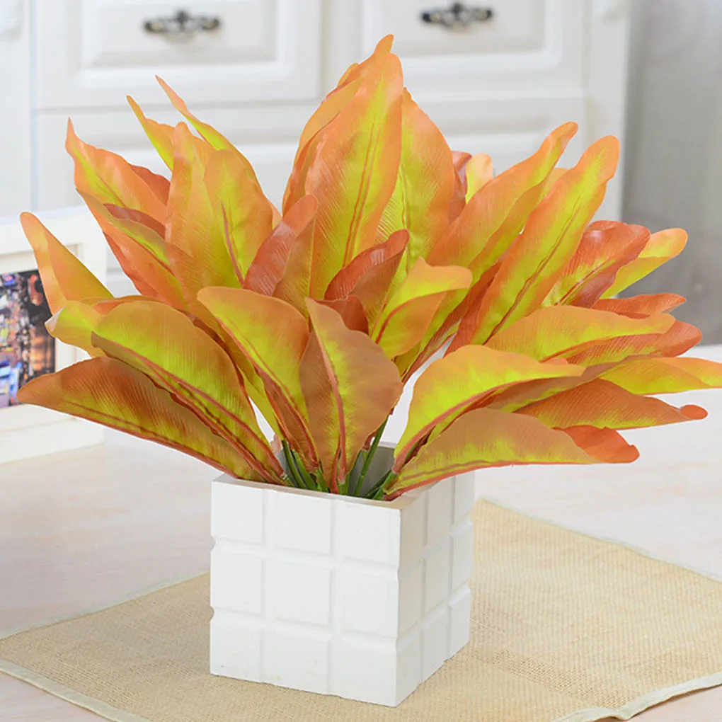 

Artificial Plant Leaf Ornament Home Office Fake Plant Decoration Wedding Party Leaves Decor