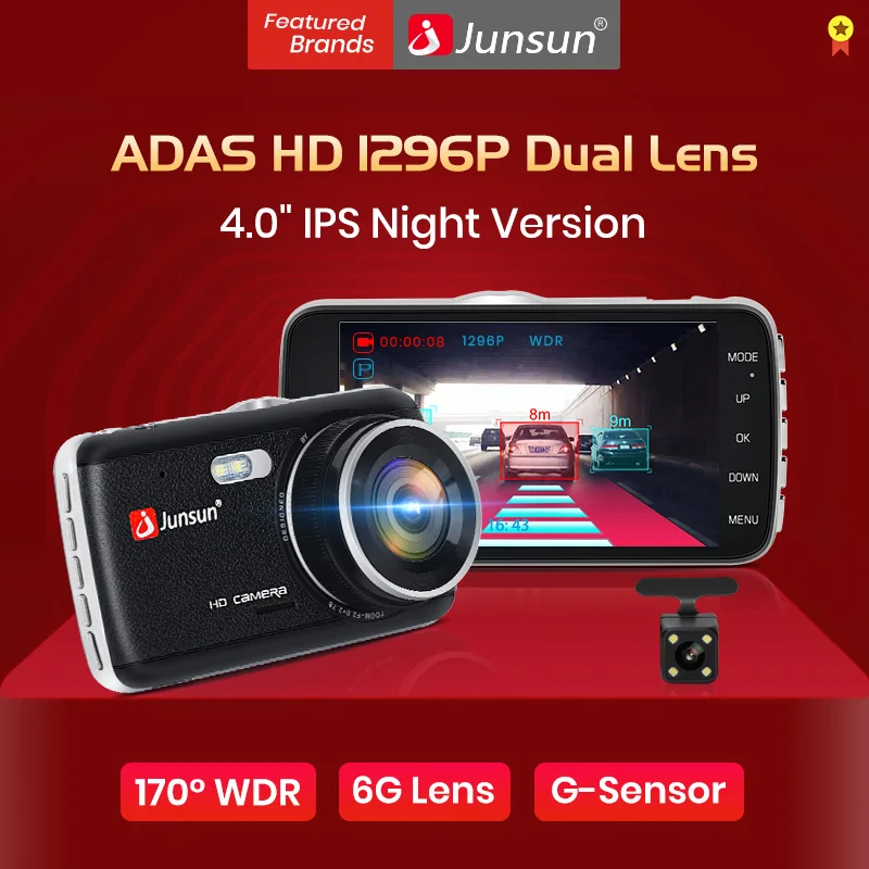 E-ACE Автомобильный видеорегистратор Камера Full HD 1080 P регистраторы Авто регистратор два объектива ночного видения с зеркало заднего вида цифровой для видеомагнитофон