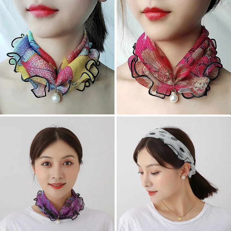 

Square Silk Scarf Women Fashion Print Small Neck Scarves Office Lady Hair Band Foulard Hand Headscarf Female Bandana Scarf