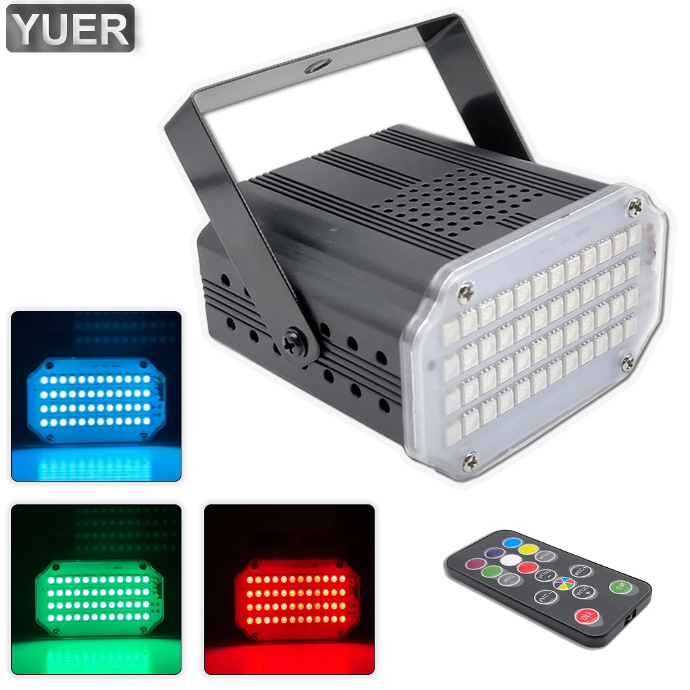 

DJ Disco RGB 3IN1 Strobe Flash Light 48pcs 5050 LEDs Stage Effect Light Sound Remote Control For Bar Dance Floor Club Party