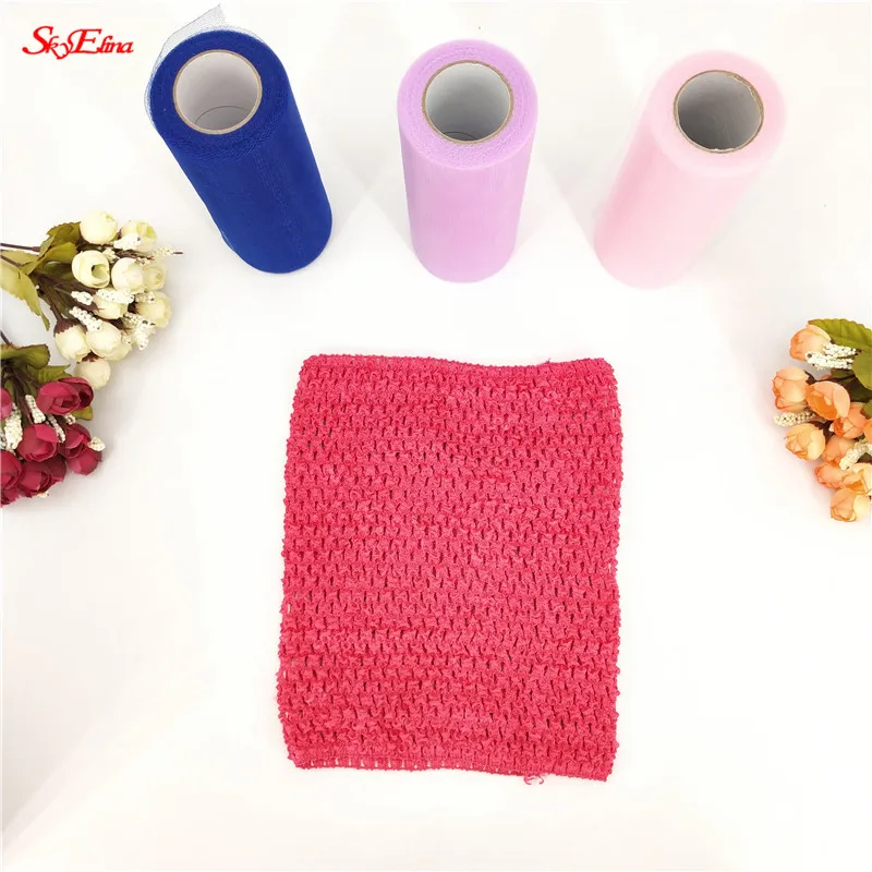 rose red 23*20 см, подходит для От 1 до 3 лет, детей, эластичная, обернутая грудь, вязаная повязка на голову, пачка, топы, вязаная юбка, платье, 7zSH939 - Цвет: rose red