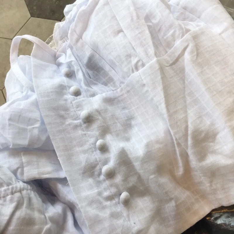 Романтичный белый кроп Топ 2019 Женский Осенний сексуальный открытый длинный