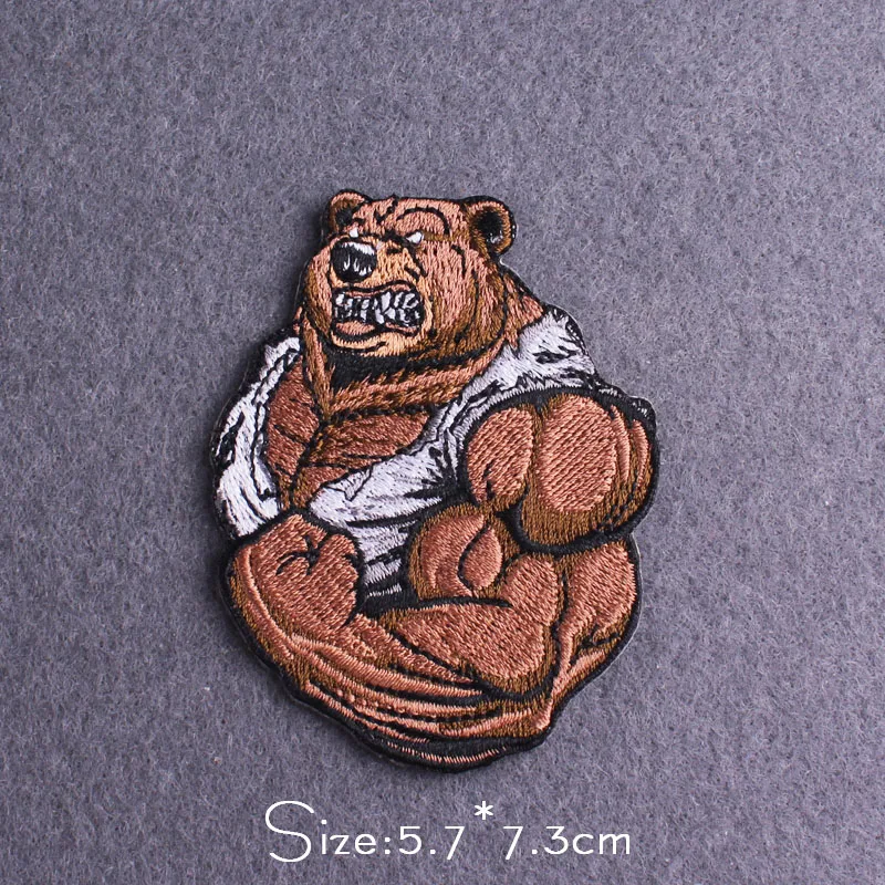 

Orangutan Diy Embroidery Patch For Clothing Iron On Punk Embroidered Patches For Clothes Appliques For T-shirt Dog /Shark Patch